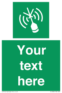 Custom sign safe condition Emergency position beacon